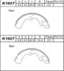 ASIMCO K1607 Brake Shoe Set